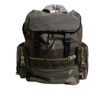 Zaino Scuola Dolce & Gabbana Verde Militare Patchwork