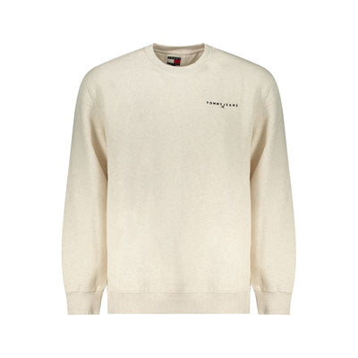 Felpa da uomo in cotone beige Tommy Hilfiger