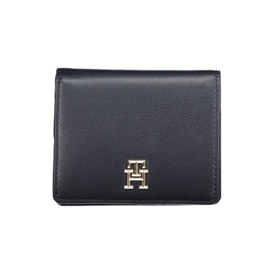 Portefeuille femme en polyuréthane bleu Tommy Hilfiger
