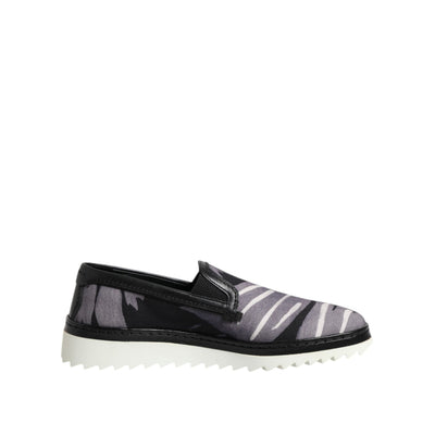 Scarpe da uomo sneakers slip-on nere Tropical Dolce & Gabbana