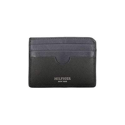 Portafoglio da uomo Tommy Hilfiger in pelle nera