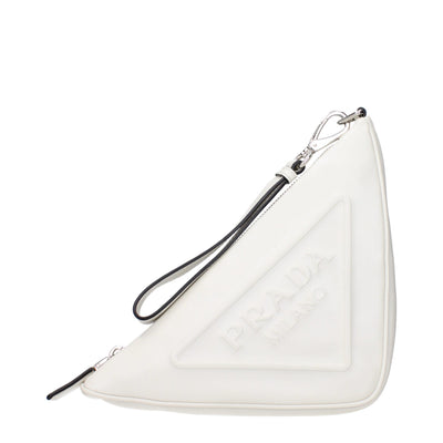Pochette en cuir bleu Prada