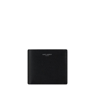 Saint Laurent Black Calf Leather Wallet