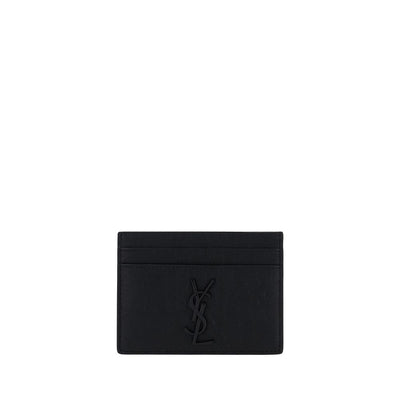 Portefeuille Saint Laurent en chèvre noir
