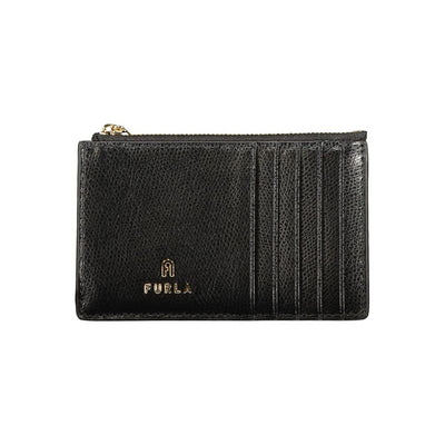 Portefeuille en cuir noir pour femme Furla