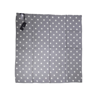 Dolce & Gabbana Blue Polka Dot Silk Square Foulard 91.5cm x 89.5cm Scarf