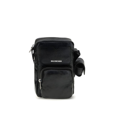Balenciaga Black Leather Shoulder Bag