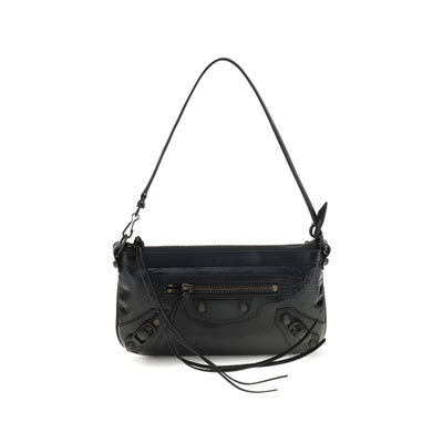 Balenciaga Black Leather Shoulder Bag