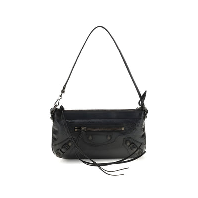 Balenciaga Black Leather Shoulder Bag