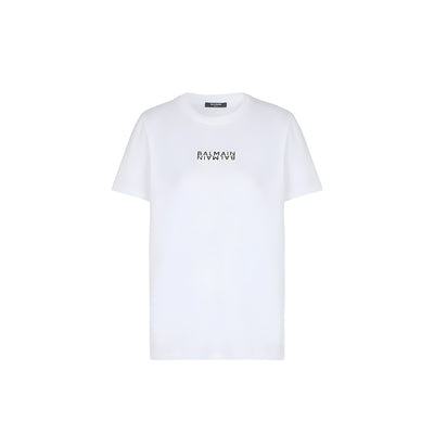Balmain White Cotton T-Shirt