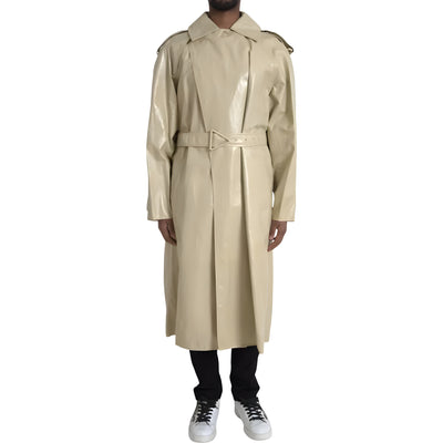 Bottega Veneta Beige Leather Trench Coat