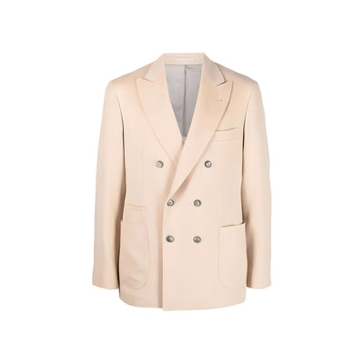 Manteau en laine beige Brunello Cucinelli