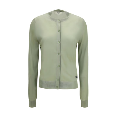 Fendi Bicolor Viscose Cardigan