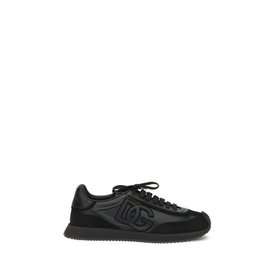 Baskets Dolce & Gabbana noires en cuir de veau Bos Taurus