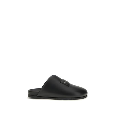 Mules Givenchy en cuir de veau noir Bos Taurus