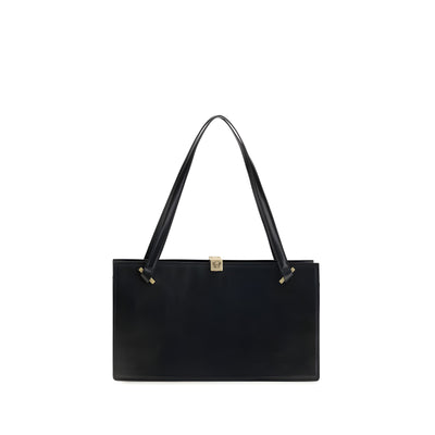 Sac bandoulière Versace en cuir de veau noir Bos Taurus