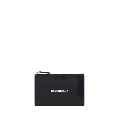 Portefeuille Balenciaga en cuir de veau noir Bos Taurus