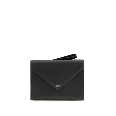 Portefeuille Ferragamo en cuir de veau noir Bos Taurus