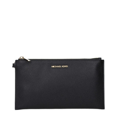 Pochette en cuir noir Michael Kors