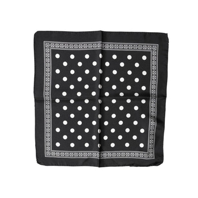 Foulard carré noir à pois Dolce & Gabbana