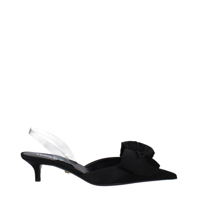 Sandales Versace en satin noir