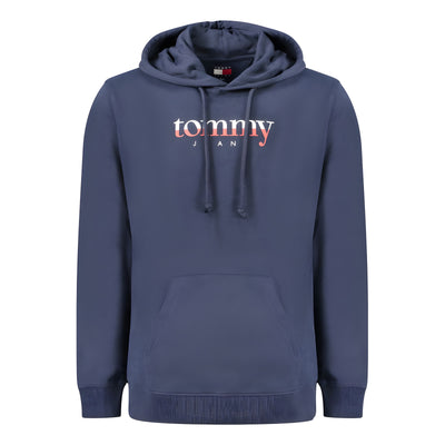 Tommy Hilfiger Blue Cotton Hooded Sweatshirt