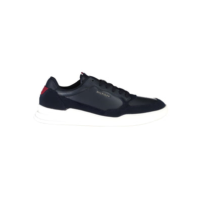 Baskets en cuir bleu Tommy Hilfiger pour hommes