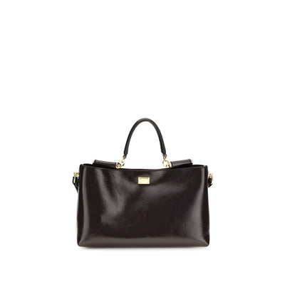 Sac à bandoulière Dolce & Gabbana en cuir de veau marron Bos Taurus