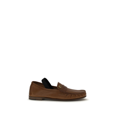 Mocassins à enfiler Versace en agneau ovis aries aries marron