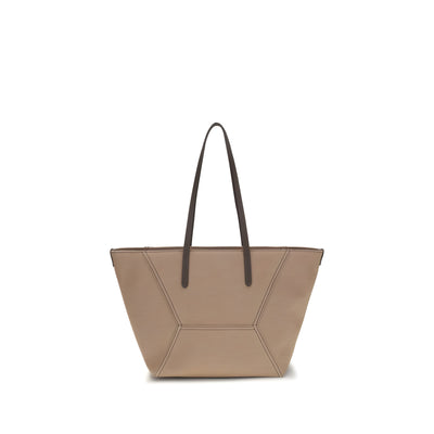 Brunello Cucinelli Beige Cotton Shoulder Bag