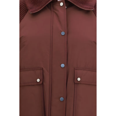 Brunello Cucinelli Bordeaux Polyester Full-Length Jacket