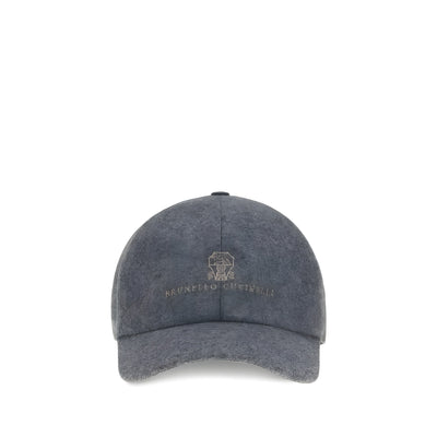 Brunello Cucinelli Gray Wool Cap (Baseball Hat)