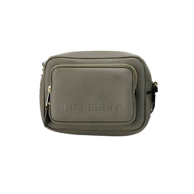 Burberry Small Dark Fern Green Grainy Leather Camera Crossbody Bag