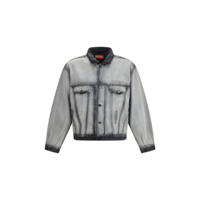 Diesel Gray Cotton Denim Jacket