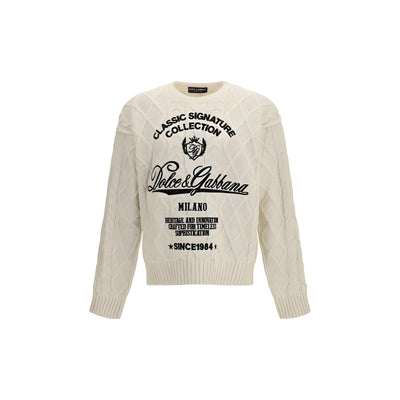 Sweat-shirt Dolce & Gabbana en coton beige