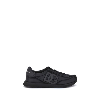 Dolce & Gabbana Black Fabric Athletic Sneakers