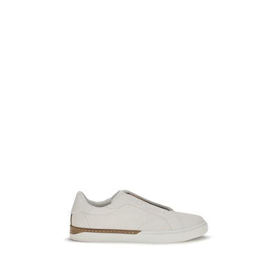 Fendi White Leather Low Top Sneakers