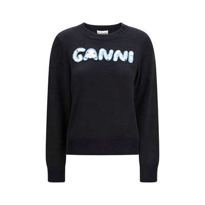 Ganni Gray Wool Sweater