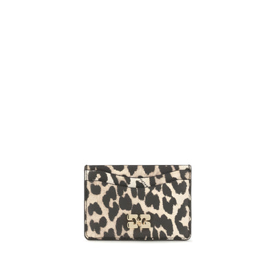 Ganni Multicolor Bou Animal Print Card Holder