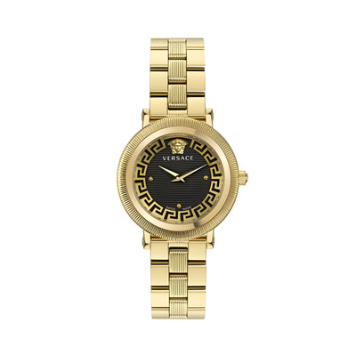 Versace Gold Stainless Steel Dress Watch
