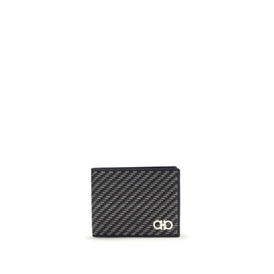 Portefeuille Ferragamo gris en agneau Ovis Aries Aries