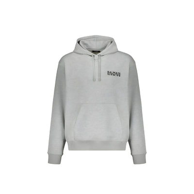 Balmain Grey Cotton Hoodie