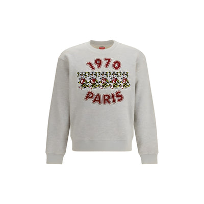 Sweat-shirt en coton gris Kenzo