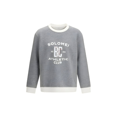 Brunello Cucinelli Sweat-shirt gris en coton