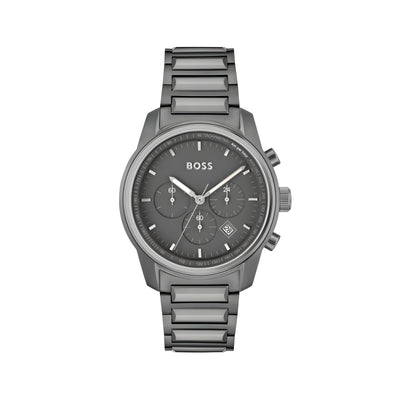 Hugo Boss Grey Stainless Steel Dress Watch