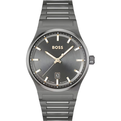 Hugo Boss Grey Stainless Steel Dress Watch