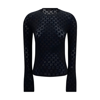 Gucci Black Cotton Long Sleeve T-Shirt