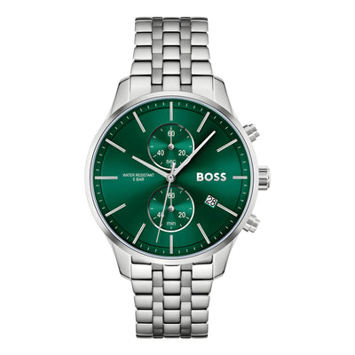 Hugo Boss Grey Stainless Steel Dress Watch