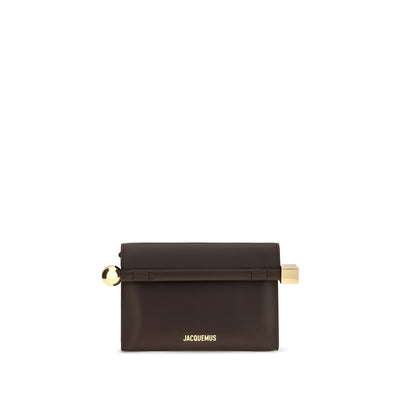 Jacquemus Brown Lambskin Clutch Bag