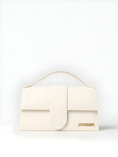 Jacquemus Ivory Cocco Le Grand Bambino Handbag